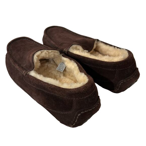 UGG Australia Mens Ascot Suede Closed Toe Slip on Slippers Brown  Size 10 - Picture 4 of 8